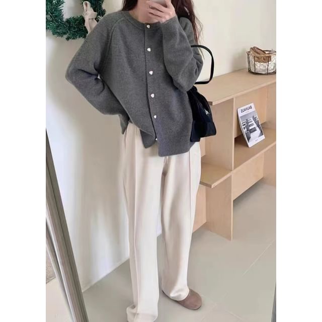 Button-Up Cardigan Plain