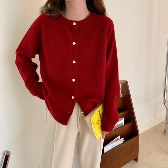 Button-Up Cardigan Plain