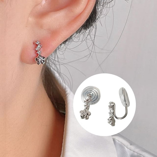 Cuff Floral Rhinestone Alloy Ear