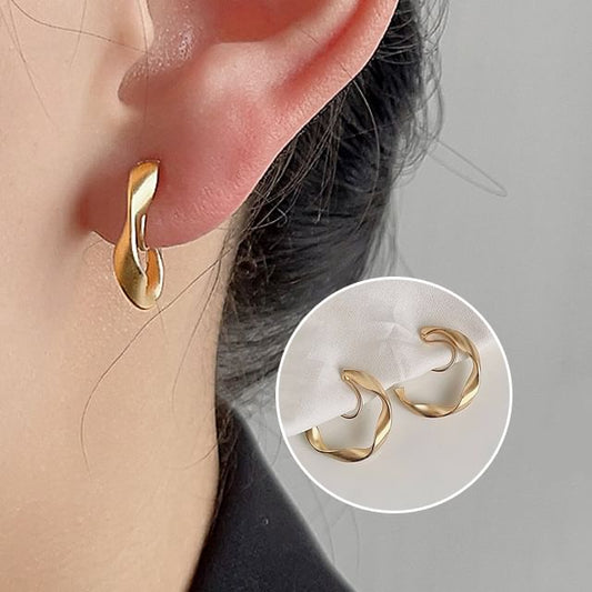Hoop Cuff Alloy Twisted Earring Open