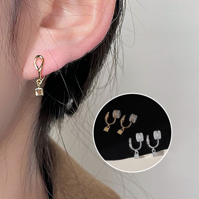 Alloy Drop Cube Earring Cuff