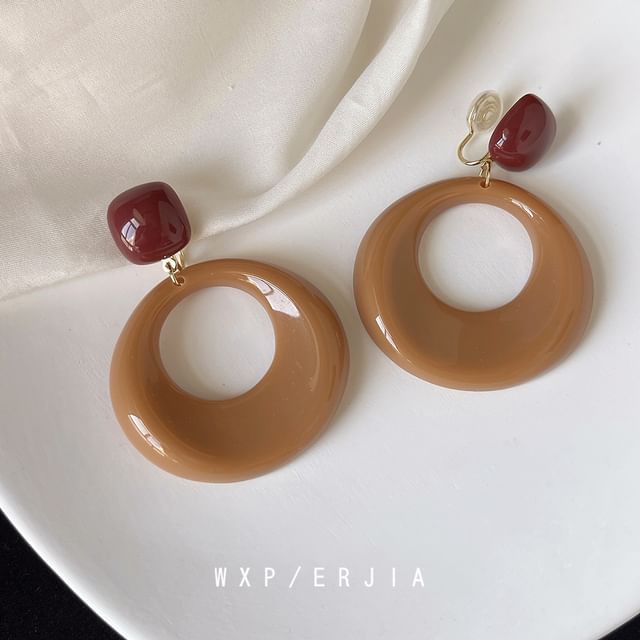 Hoop Resin Earring Drop