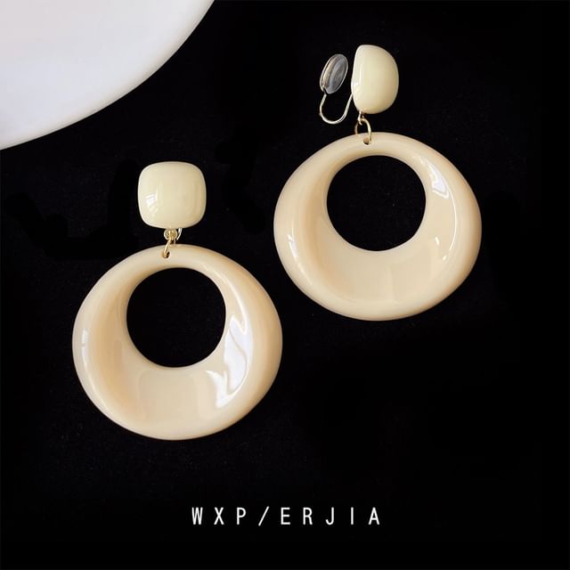 Hoop Resin Earring Drop