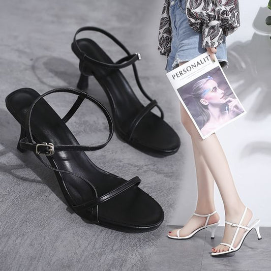 Heel Sandals Strap Ankle High