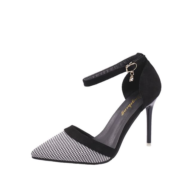 Ankle Pointy Strap Stiletto Heel Sandals