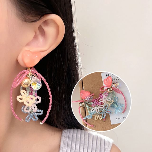 Bead Drop Earring Bow