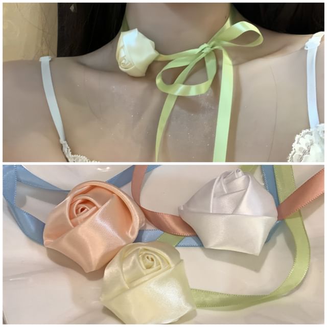 Choker Rose Ribbon