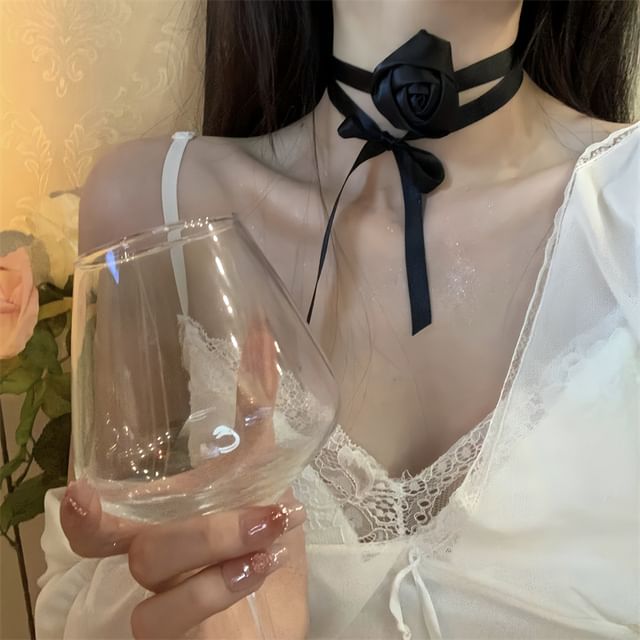 Choker Rose Ribbon