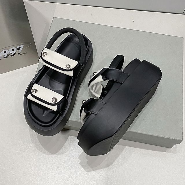 Platform Sandals Slingback Panel