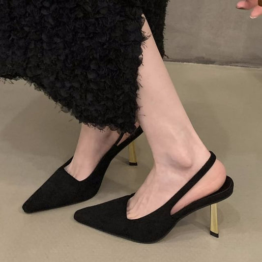 Pointy Toe Stiletto Heel Sandals Slingback