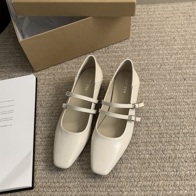 Chunky Shoes Heel Jane Mary