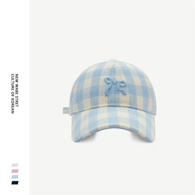Embroidered Bow Baseball Cap