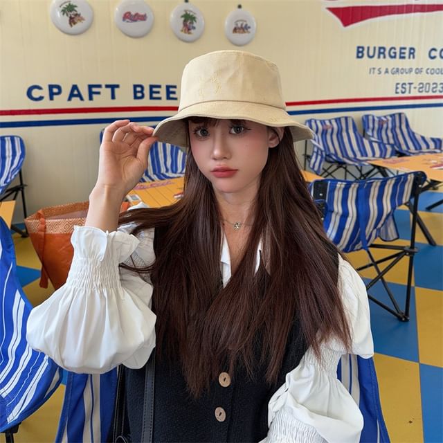 Embroidered Hat Cartoon Bucket