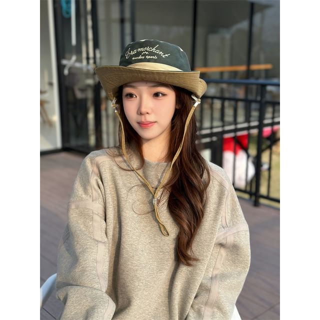 Embroidered Hat Letter Boonie