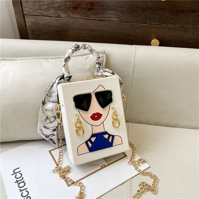 Print Crossbody Face Bag