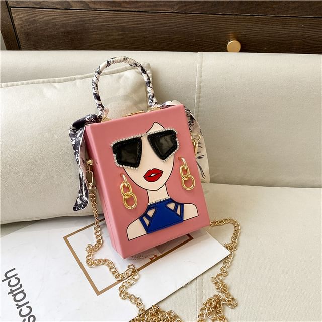 Print Crossbody Face Bag