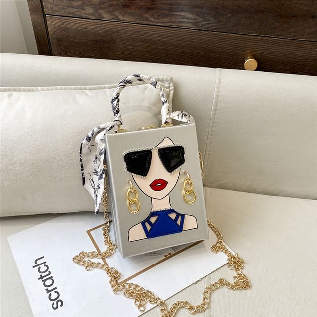 Print Crossbody Face Bag