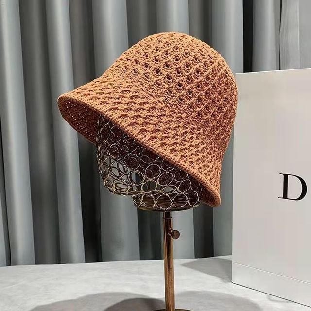 Bucket Plain Straw Hat