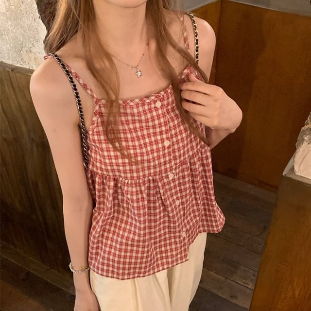 Top Camisole Plaid