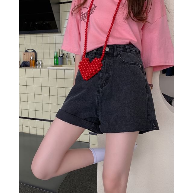 High Waist Denim Shorts