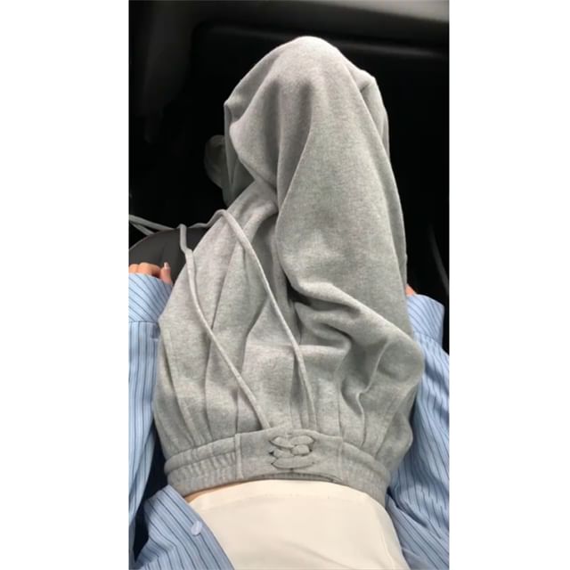 High Waist Plain Lace-Up Wide Leg Pants