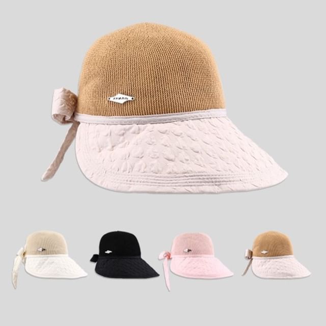 Textured Woven Panel Hat Sun
