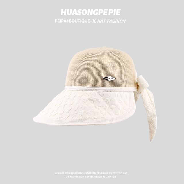 Textured Woven Panel Hat Sun