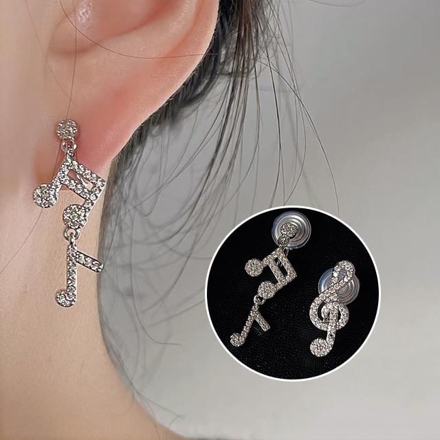 Cuff Music Earring Rhinestone