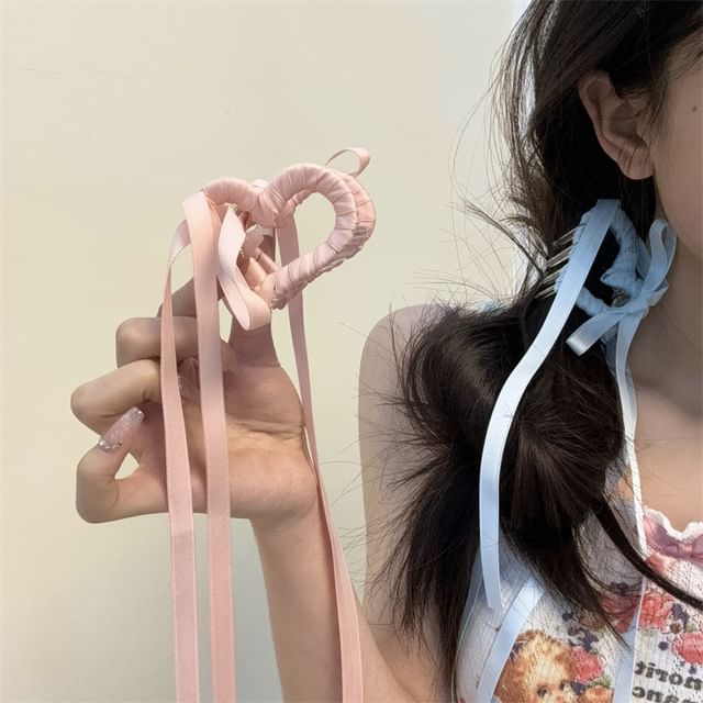 Hair Ribbon Heart Clamp