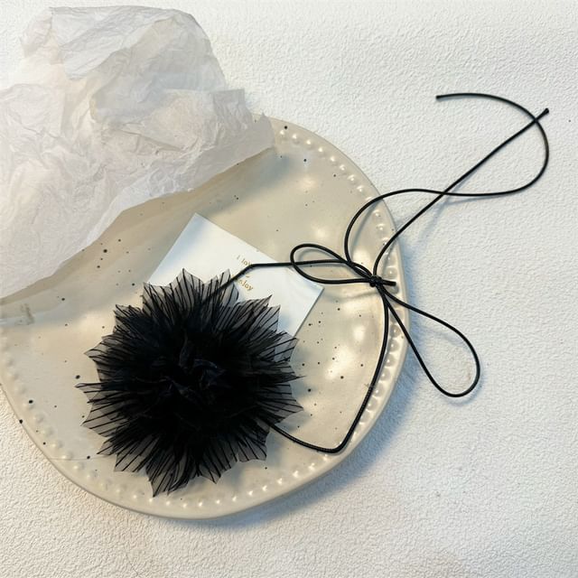 Fabric Floral String Choker