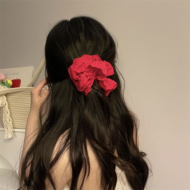 Fabric Scrunchie / Clamp Floral Hair