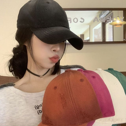 Baseball Distressed Plain Cap