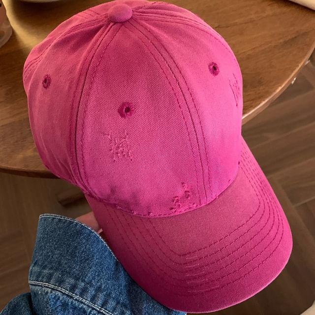 Baseball Distressed Plain Cap