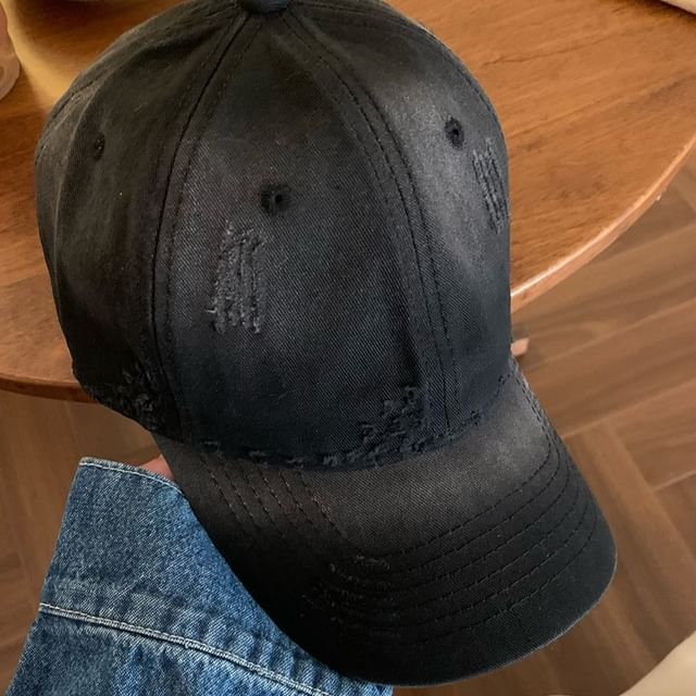 Baseball Distressed Plain Cap