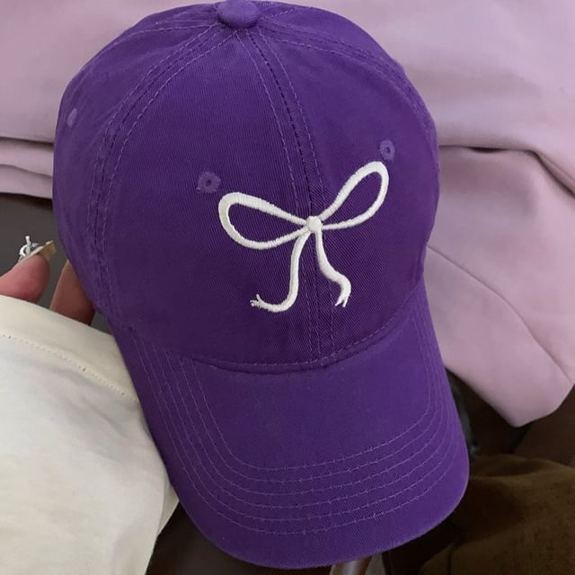 Embroidered Cap Bow Baseball