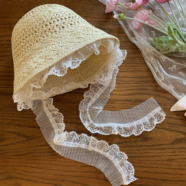 Lace Hat Trim Straw Bucket