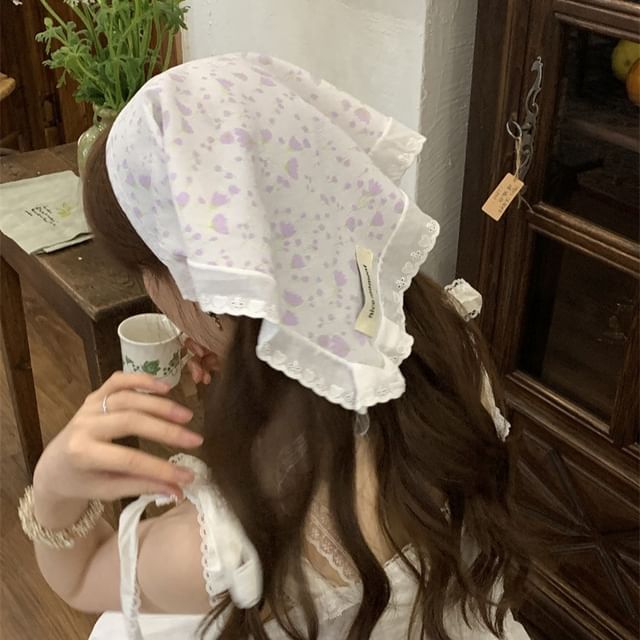 Triangle Head Scarf (Various Lace Embroidered Designs)
