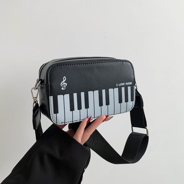 Crossbody Piano Print Bag