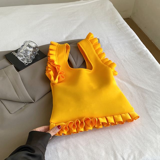 Bag Shopper Ruffle Plain