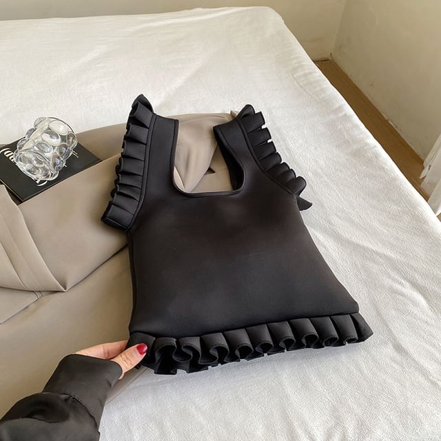 Bag Shopper Ruffle Plain