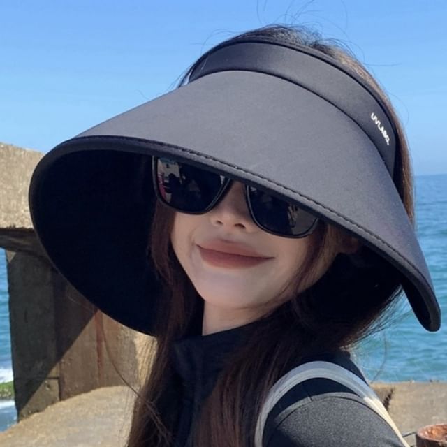 Lettering Sun Brim Wide Hat