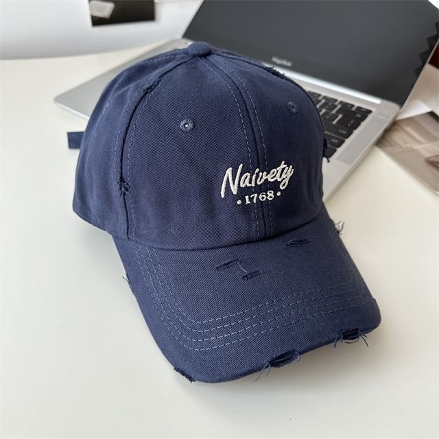 Embroidered Lettering Baseball Cap