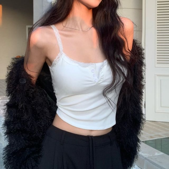 Lace-Trim Bralette Top