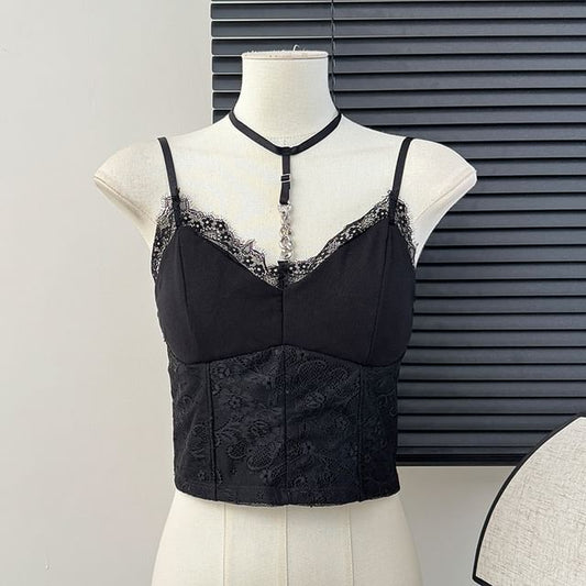 Lace-Trim Camisole Top