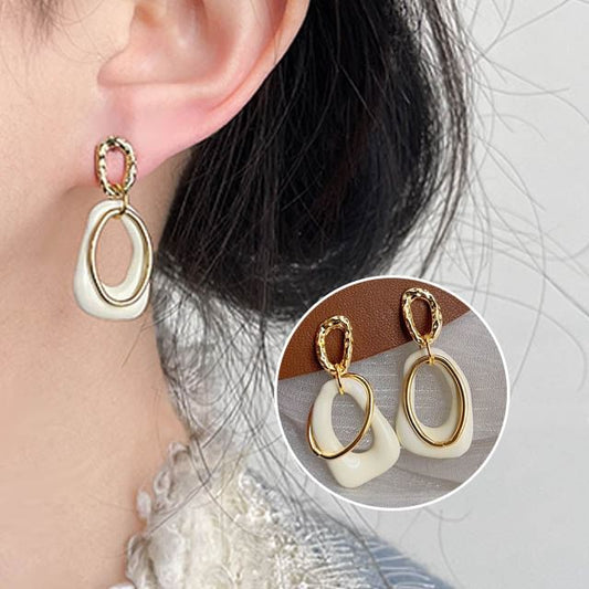 Hoop Irregular Alloy Dangle Earring