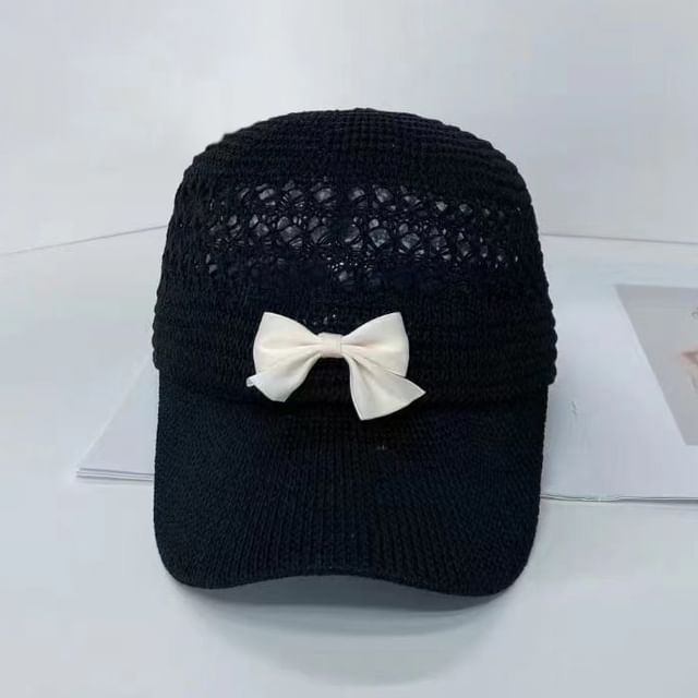 Baseball Cap Woven Bow