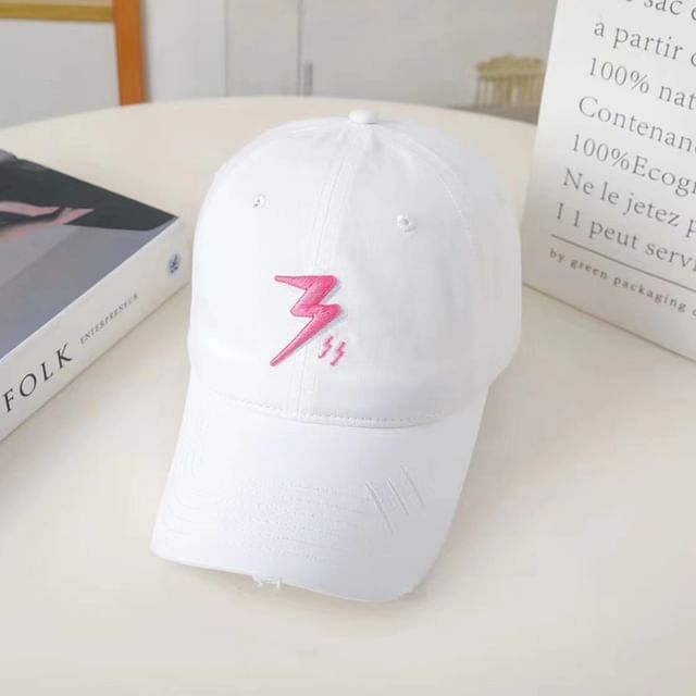Embroidered Lightning Baseball Cap