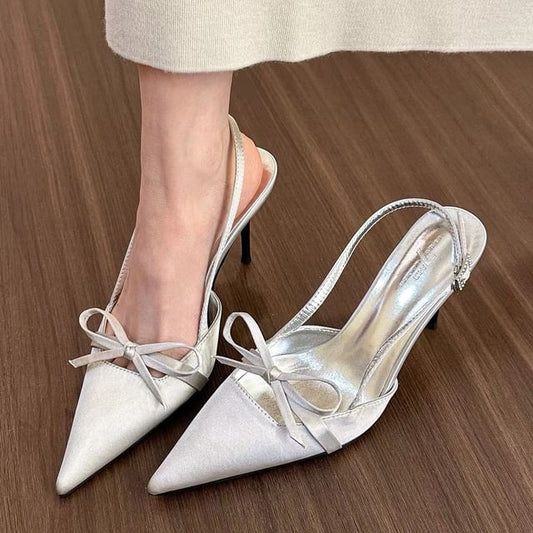 High Heel Pointy Slingback Sandals