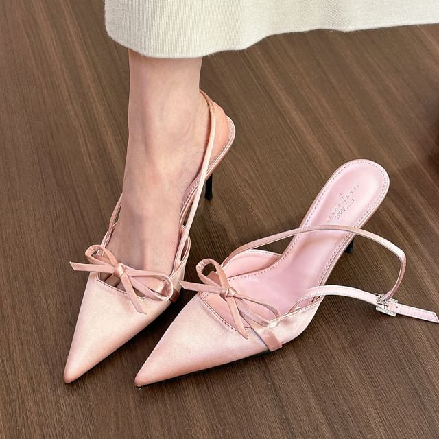 High Heel Pointy Slingback Sandals