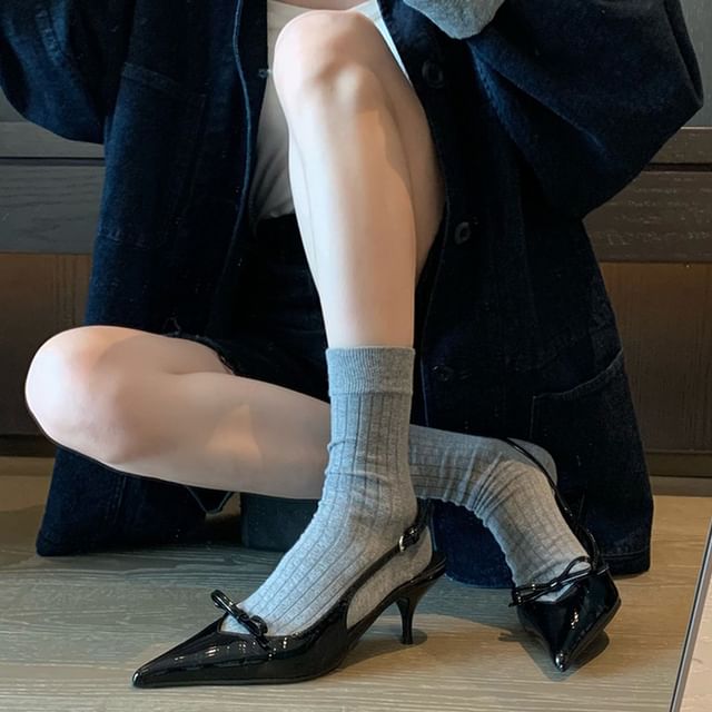 Sandals Pointy Bow Slingback